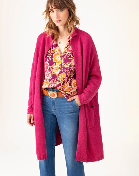 Gilet en Laine mélangée Amira pivoine