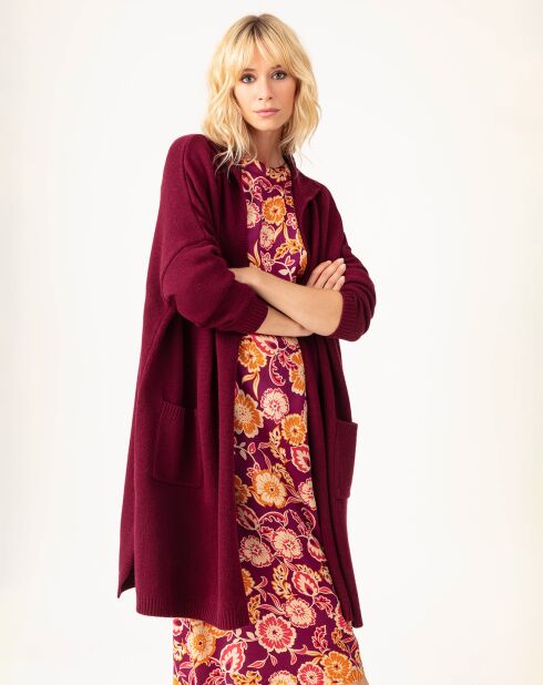 Gilet en Laine mélangée Amira prune
