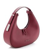 Bolso de hombro Riviera rojo burdeos - 32x8x26 cm