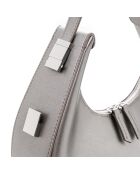 Borsa a tracolla Riviera argento - 32x8x26 cm
