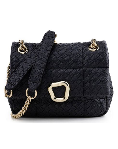 Sac porté épaule Bologna noir - 20x8x17 cm