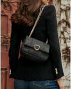 Sac porté épaule Bologna noir - 20x8x17 cm