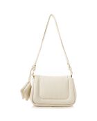 Bolso de hombro Genoa crema - 28x7x18 cm