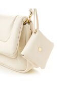 Bolso de hombro Genoa crema - 28x7x18 cm