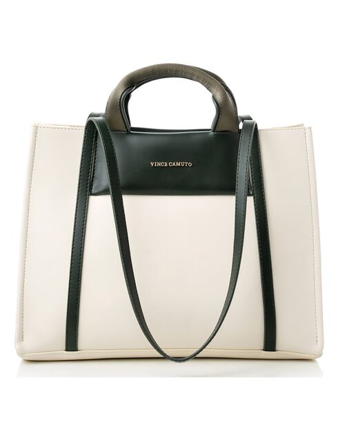 Sac à main Umbria crème/vert foncé - 37x11x27 cm