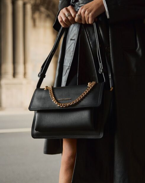 Sac porté épaule Sorrento noir - 27x8x20 cm