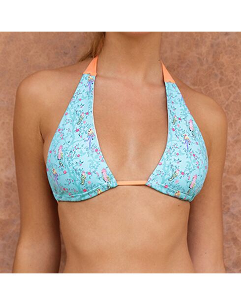 Top bikini Henrietta blu/arancione