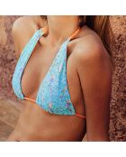 Haut de maillot de bain Henrietta bleu/orange