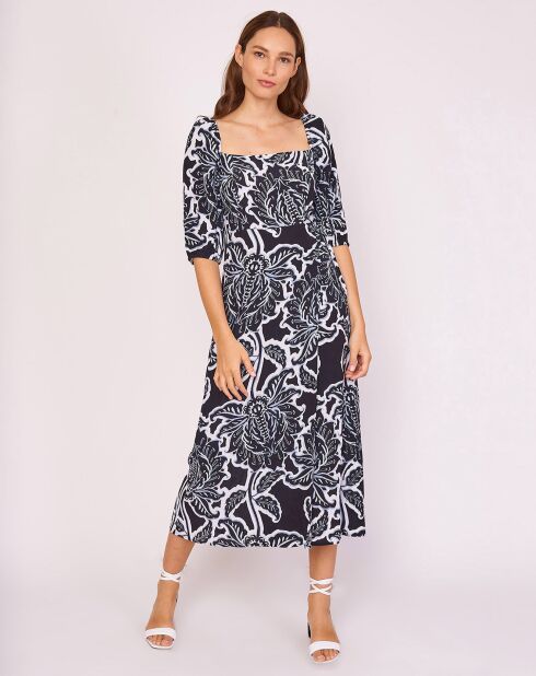 Robe Charlotte imprimée noire