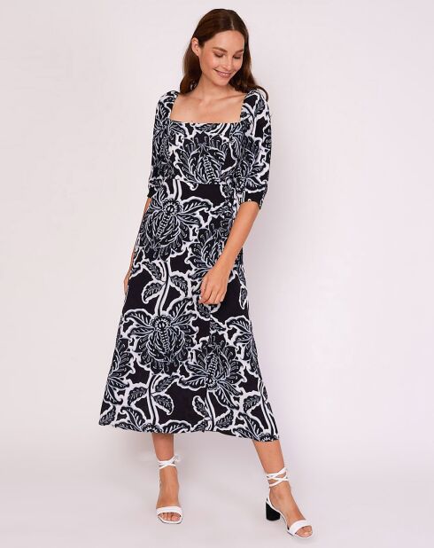 Robe Charlotte imprimée noire