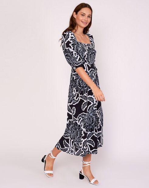 Robe Charlotte imprimée noire