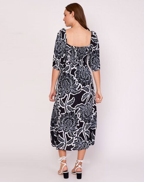 Robe Charlotte imprimée noire