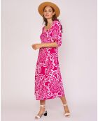 Robe Charlotte imprimée fuchsia