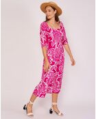 Robe Charlotte imprimée fuchsia