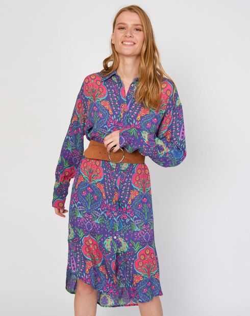 Robe Chérie imprimée marine