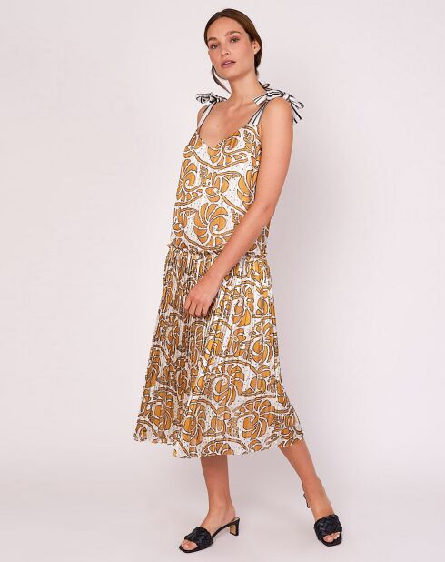 Vestido estampado amarillo Chrisla