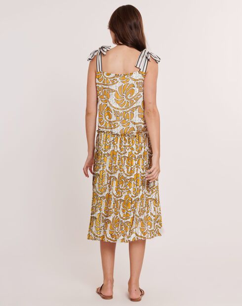 Vestido estampado amarillo Chrisla