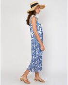 Robe Chrisla imprimée bleue