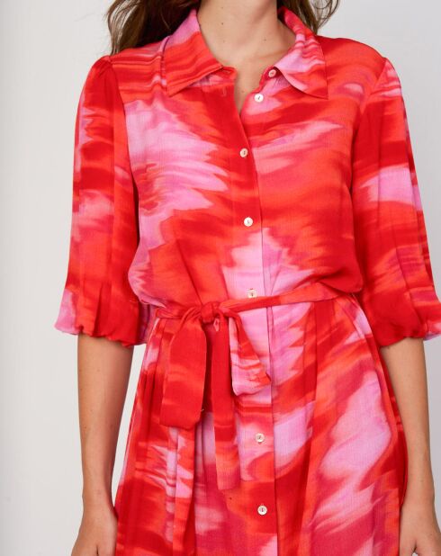 Robe Cidalia imprimée rouge