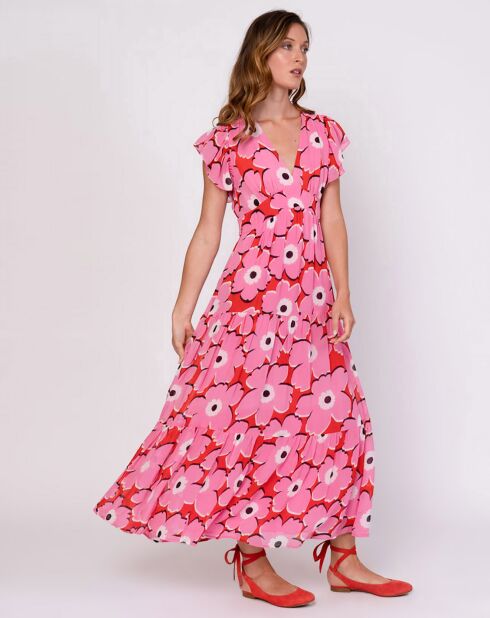 Robe Clémence imprimée rose