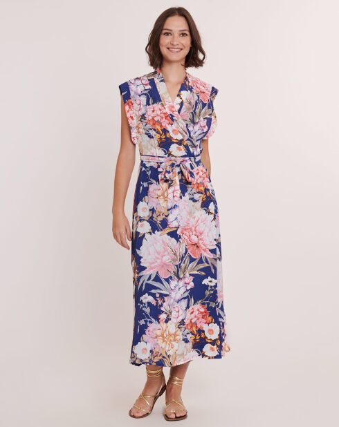 Robe Chambord imprimée marine