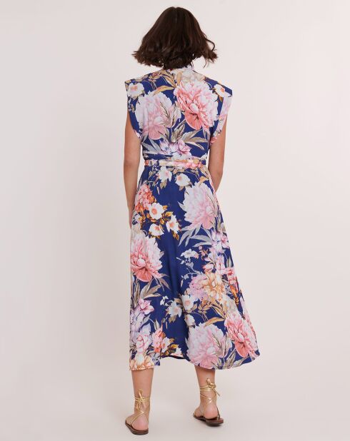 Robe Chambord imprimée marine