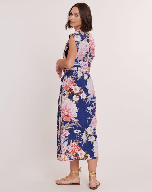 Robe Chambord imprimée marine