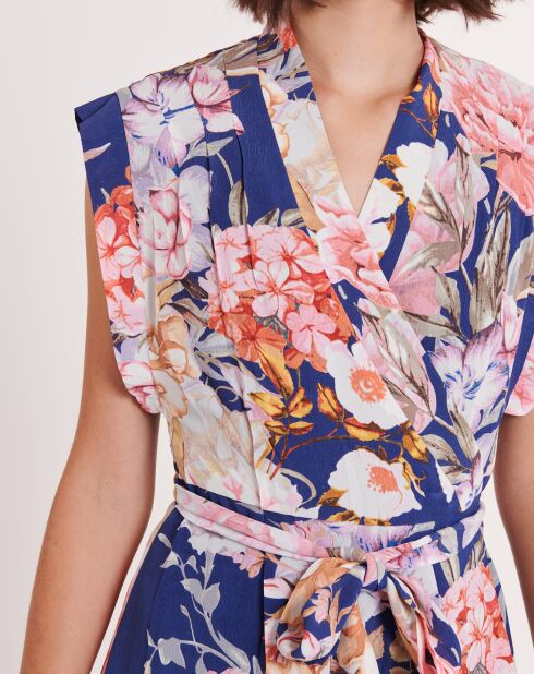 Robe Chambord imprimée marine