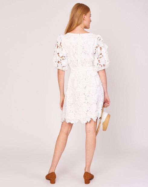 Weißes bedrucktes Promise-Kleid