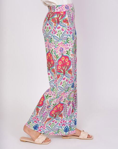 Joliflor broek met ecru print