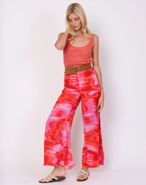 Pantalon Jet-Lag imprimé rouge