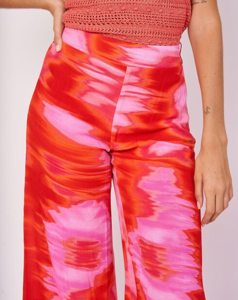 Pantalon Jet-Lag imprimé rouge