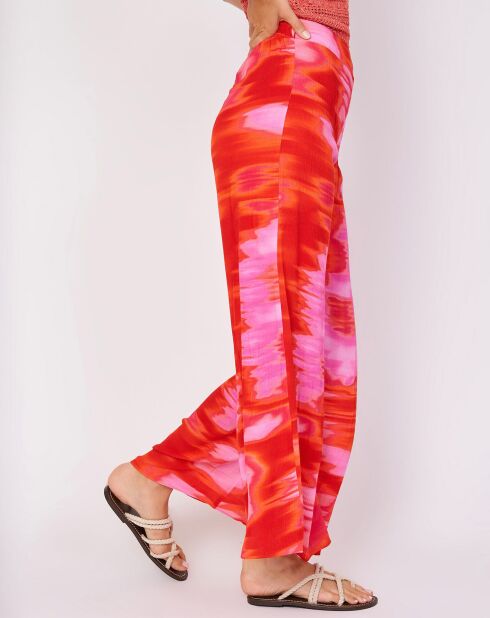 Pantalon Jet-Lag imprimé rouge