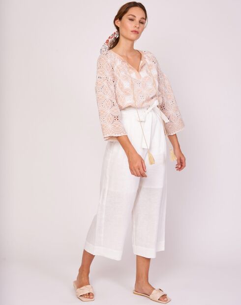 Pantalones blancos Jalouse 100% lino