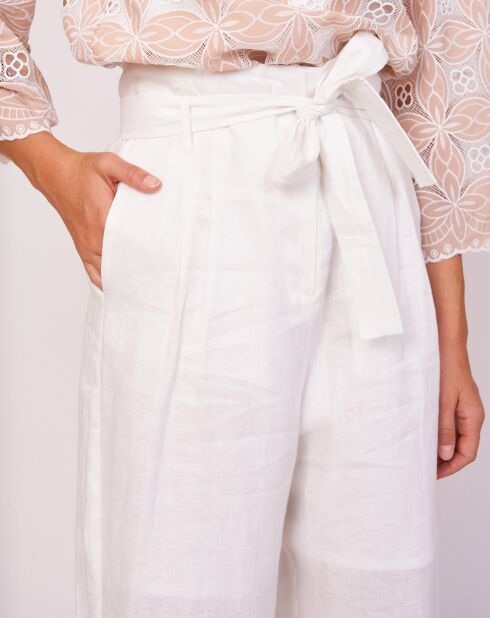Pantalones blancos Jalouse 100% lino