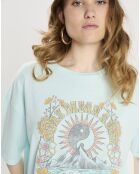 T-Shirt oversize Day Dream Away bleu clair