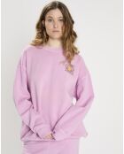 Sweat oversize 100% Coton Bio Ridin rose délavé