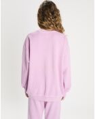 Sweat oversize 100% Coton Bio Ridin rose délavé