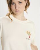 T-Shirt Vase Fleurs écru