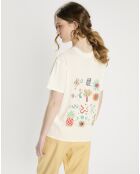 T-Shirt Vase Fleurs écru