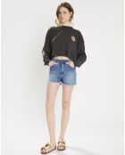 T-Shirt cropped Boyfriend noir