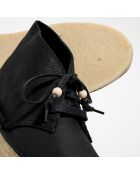 Desert boots en Velours de Cuir Coal noires