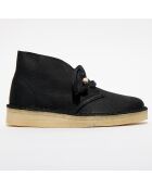 Desert boots en Velours de Cuir Coal noires