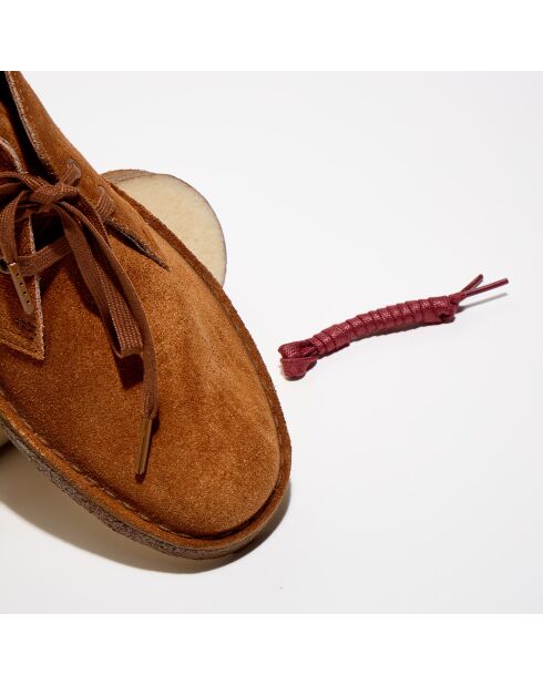 Desert boots en Velours de Cuir cognac
