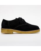 Derbies en Velours de Cuir Desert Khan noires