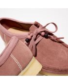 Derbies en Velours de Cuir Wallabee vieux rose