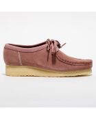 Derbies en Velours de Cuir Wallabee vieux rose