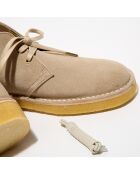 Desert boots en Velours de Cuir sable