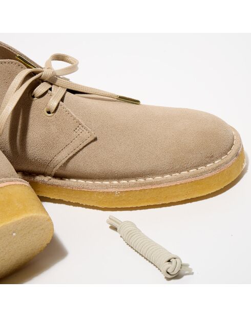 Desert boots en Velours de Cuir sable