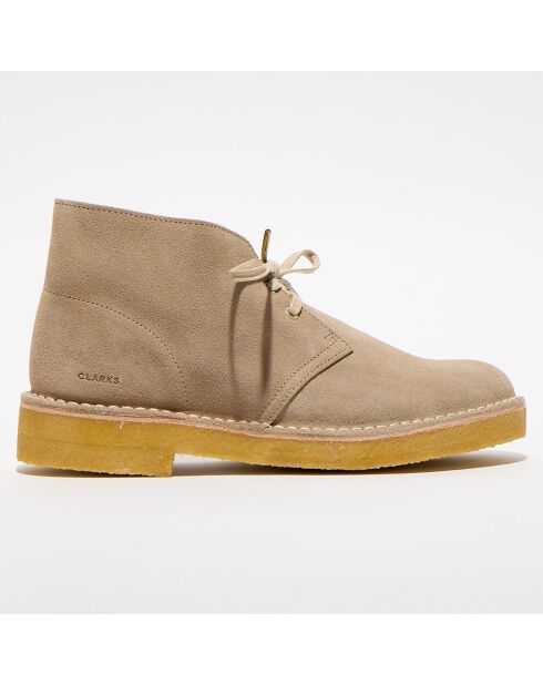 Desert boots en Velours de Cuir sable